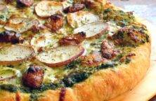 Pesto Pizza With Roasted Garlic & Potato
