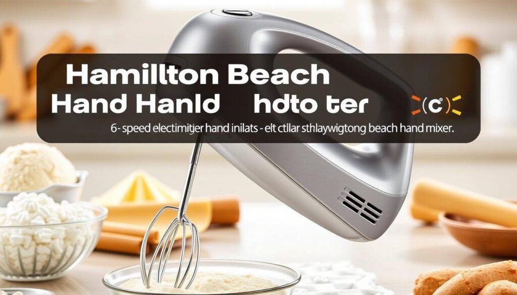 Generate an image of the Hamilton Beach 6-Speed Electric Hand Mixer
