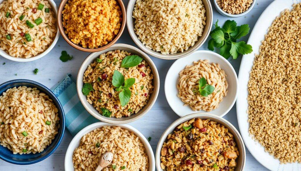 Image of a variety of grain-based dishes