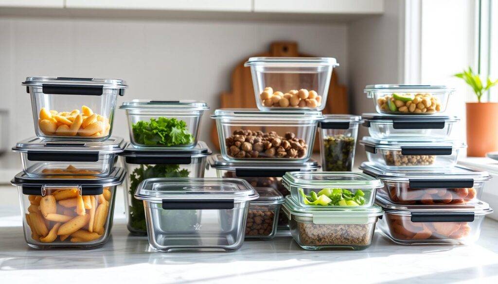 Image of glass meal prep containers