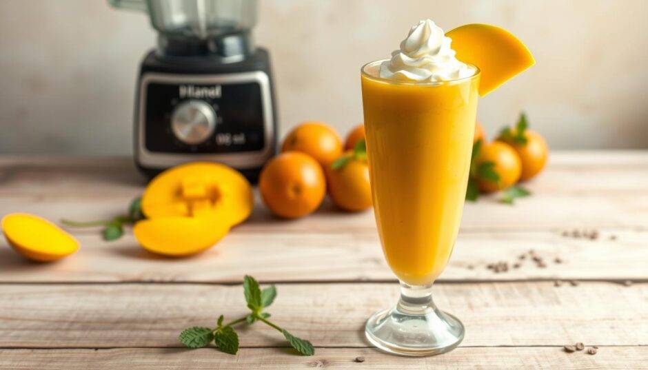Making a Delicious Mango Milkshake Without Refined Sugar for Kids