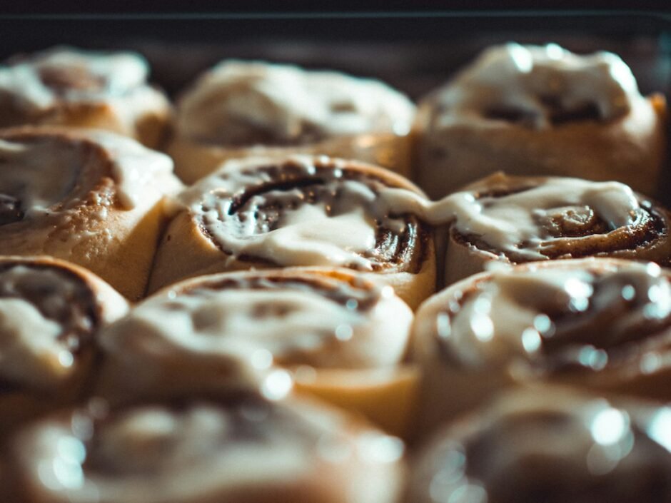 Christmas Cinnamon Rolls with Cream Cheese Frosting